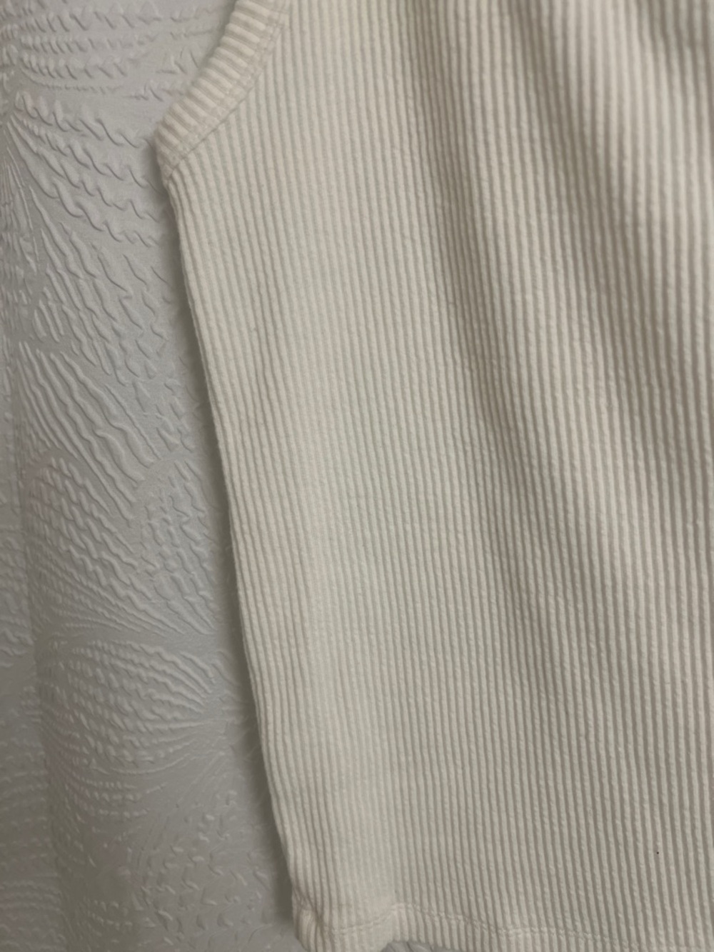 French Connection Cream One-Shoulder Ribbed Tank - Picture 6 of 9
